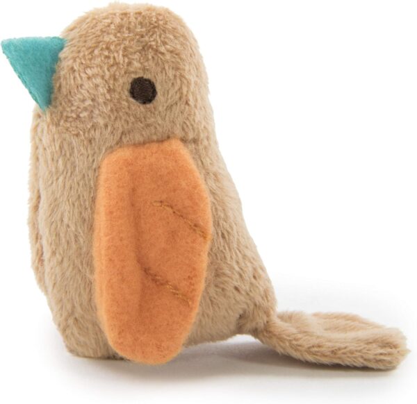 SmartyKat Chickadee Chirp Electronic Sound Cat Toy, Contains Catnip, Battery Powered - Light Brown, One Size - Image 11