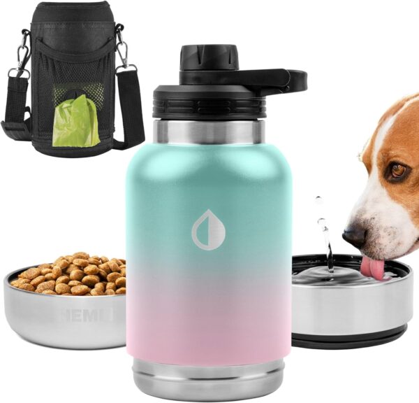 32 oz. Portable Dog Water Bottle, Dog Travel Water Bottle, Portable Water Bowl for Dogs, Dog Travel Bowel, Dog Water Bottle for Walking, Dog Travel Accessories Kit, Pet Travel Bottle for Hiking