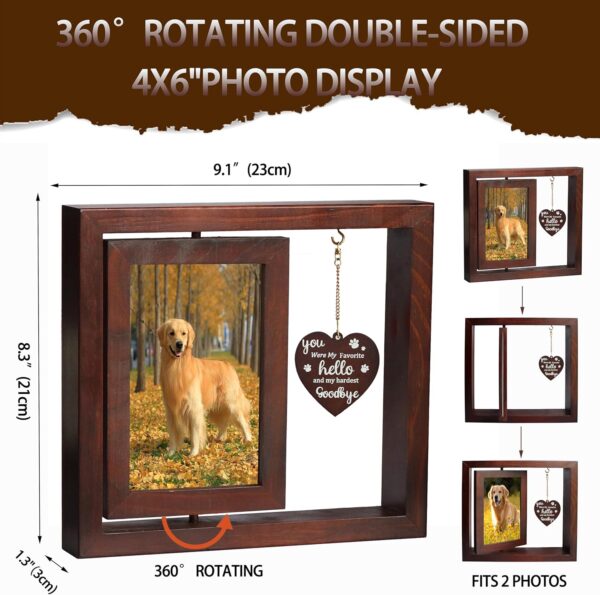 4 * 6'' Dog Memorial Picture Frame,Dog Memorial Gifts for Loss of Dog，Pet Memorial Gifts for Dogs,Loss of Dog Sympathy Gift，Loss of Pet Sympathy Gift Dog,Pet Loss Sympathy Gift. - Image 2