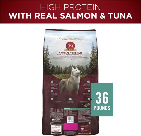 Purina ONE True Instinct with Real Salmon and Tuna Natural with Added Vitamins, Minerals and Nutrients High Protein Dog Food Dry Formula - 36 lb. Bag - Image 6