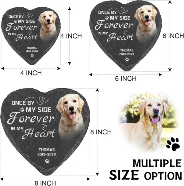 Dog Memorial Gifts for Loss of Dog, Loss of Dog Sympathy Gift, Pet Loss Gifts Dog Cat, Pet Remembrance Gifts for Dog Cat, Pet Memorial Stone Plaque, Personalized Gifts for Cat/Dog/Pet Lover - Image 2