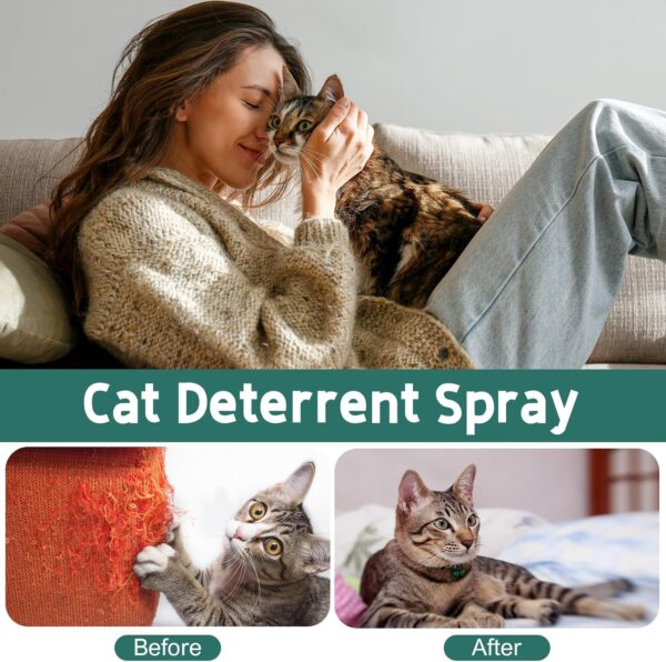 Cat Deterrent Spray, 175ML. Cat Deterrent Indoor for Cat and Kittens. Cat Deterrent Indoor & Outdoor Training Aid for Furniture, Sofa, Rugs, Curtain. Cat Scratch Furniture Protector. - Image 7