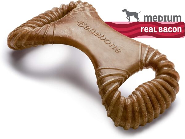 Benebone Dental Durable Dog Chew Toy for Aggressive Chewers, Real Bacon, Made in USA, Medium - Image 4