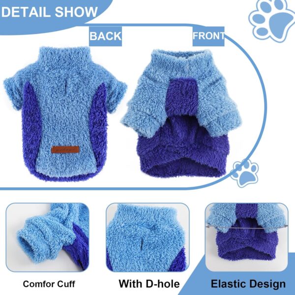 Winter Dog Clothes for Small Dogs, Fall Winter Puppy Sweater, Chihuahua Yorkie Sweater, Fleece Cute Tiny Dog Clothes,Pet Cat Clothes Outfit XXS Dog Sweater (Small) - Image 5