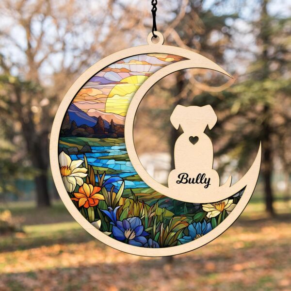 Dog Memorial Suncatcher, Personalized Pet Memorial Suncatcher with Custom Dog Breed and Name, Dog Memorial Gifts For Loss Of Dog, Dog Bereavement Gift SC67 - Image 3