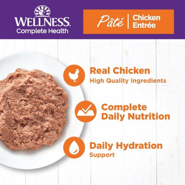 Wellness Complete Health Grain Free Canned Cat Food, Chicken Pate, 3 Ounces (Pack of 24) - Image 3