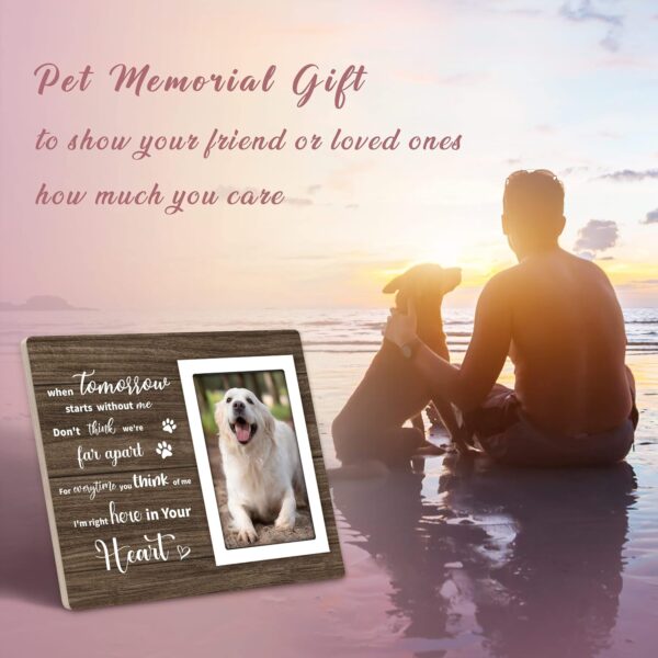 Popular Dog Memorial Gifts, Bereavement Gifts for Loss of Pet Cat Dog - Pet Memorial Picture Frame for 4x6 Photos, Loss of Dog Sympathy Gift, Pet Passing Away or Loss Gifts - Image 2