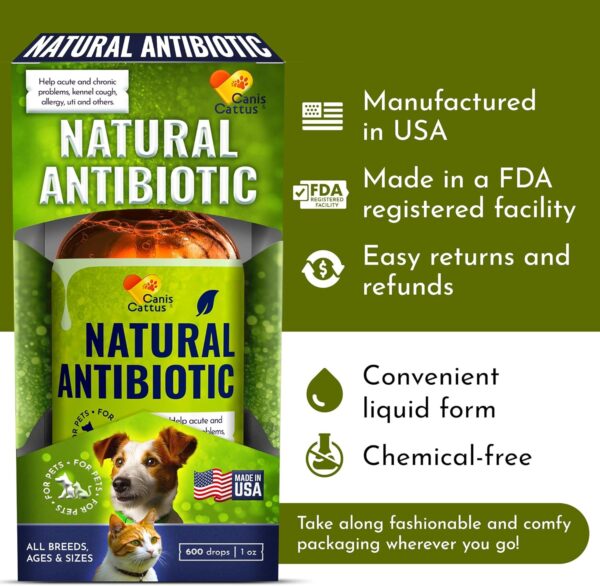 Pet Antibiotic | Natural Antibiotics for Cats | Natural Antibiotics for Dogs | Antibiotics for Dog | Antibiotic for Cats | 1 Oz - Image 5