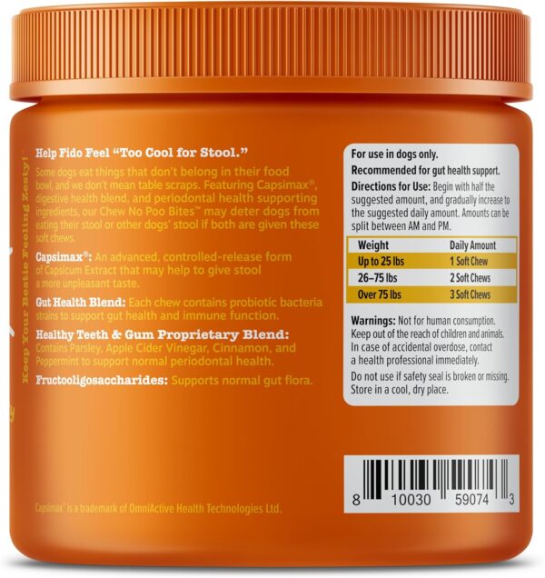 Zesty Paws Chew No Poo Bites for Dogs - Stool Eating Deterrent Soft Chews for Dogs - Gut, Periodontal & Immune System Support - Premium DE111 Bacillus subtilis Probiotic Chicken - 90 Count - Image 6