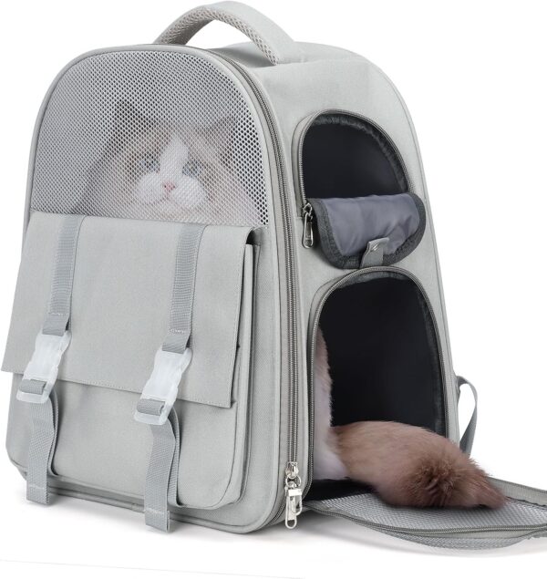 Cat Backpacks for Carrying Cats Hiking,Cat Carrier Hard Bag,Ventilate Pet Backpack Carrier for Small Dogs Airline Approved,Airline Approved Travel Carrier Space Capsule Camping Outdoor