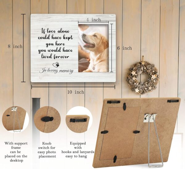 Dog Memorial Picture Frame,Dog Frames For Pictures Memorial,Pet Memory Picture Frame,Pet Dog Cat Memorial Photo Frame 4x6,Dog Picture Frames For Dogs That Passed,Passed Away Dog Memorial Gifts - Image 6