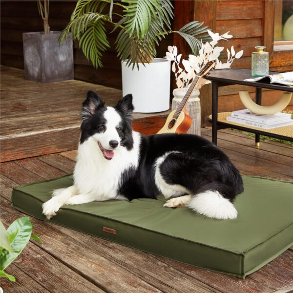 Lesure Outdoor Waterproof Dog Beds for Large Dogs - Dog Bed Washable with Oxford Fabric Surface, Large Orthopedic Foam Pet Bed with Removable and Durable Cover, Machine Washable - Image 5