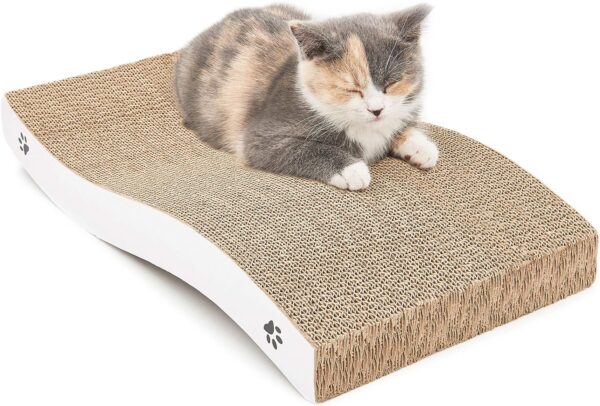 Cat Scratcher Cardboard Cat Scratch Pad with Premium Scratch Textures Design Durable Cat Scratching Pad Reversible - Image 7