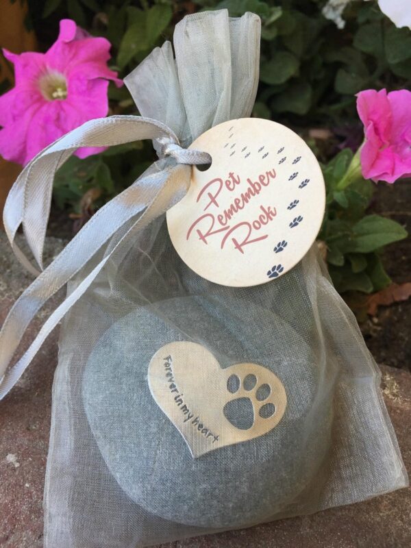 Comforting Dog Memorial Gift - Sympathy or Condolence Gift for Loss of Pet - Forever in my Heart Stone by Whitney Howard Designs - Image 3