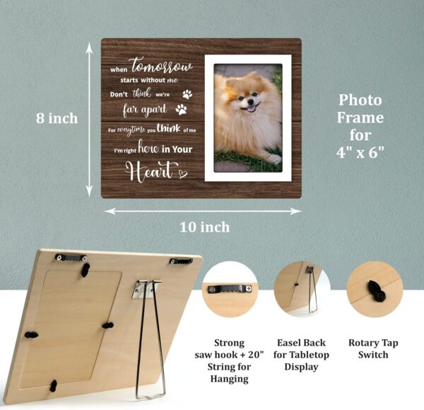 Popular Dog Memorial Gifts, Bereavement Gifts for Loss of Pet Cat Dog - Pet Memorial Picture Frame for 4x6 Photos, Loss of Dog Sympathy Gift, Pet Passing Away or Loss Gifts - Image 6