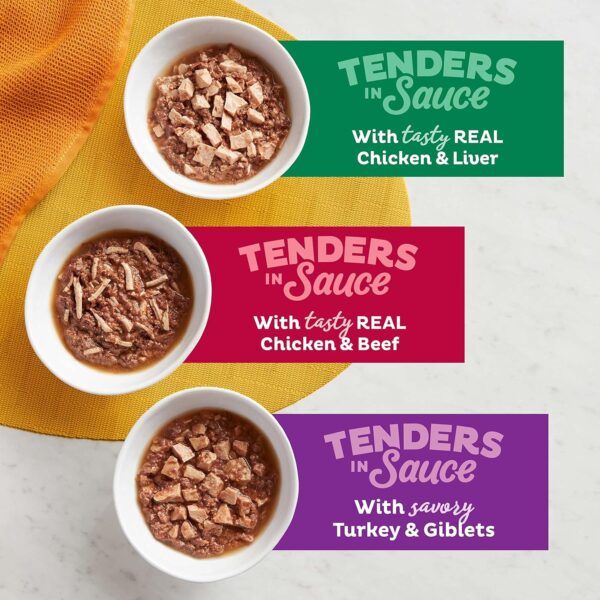 Meow Mix Tenders in Sauce Wet Cat Food, Poultry & Beef Variety Pack, 2.75 Ounce Cup (Pack of 24) - Image 3