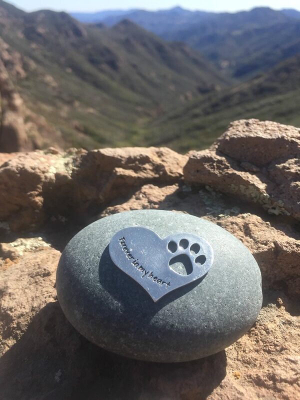 Comforting Dog Memorial Gift - Sympathy or Condolence Gift for Loss of Pet - Forever in my Heart Stone by Whitney Howard Designs - Image 8