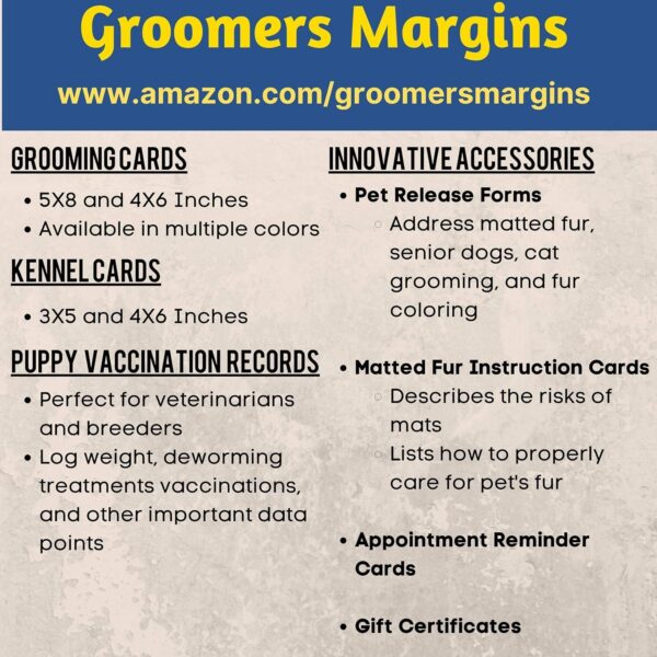 Dog Grooming Cards (100 Pack 8 X 5 inch) Groomer Client Profile Service Record Clip Card for Professional Pet and Cat Groomers, Kennel Care - Image 7