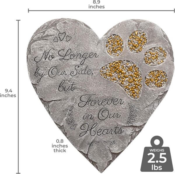 OBSI Dog Memorial Gifts for Loss of Dog Sympathy Gift - Rainbow Bridge Dog Memorial Stone for Remembrance Dog Passing Away Sympathy Gifts - Thoughtful Pet Loss Gifts - Gray - Image 4