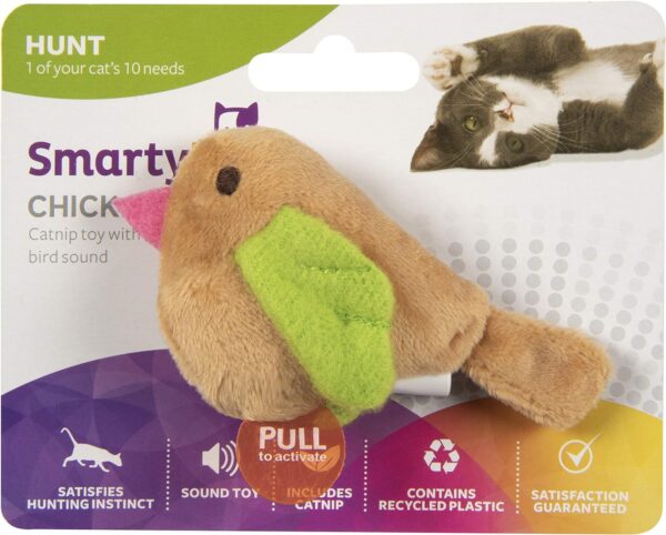 SmartyKat Chickadee Chirp Electronic Sound Cat Toy, Contains Catnip, Battery Powered - Light Brown, One Size - Image 12