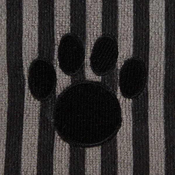 Bone Dry Pet Grooming Towel Collection Absorbent Microfiber X-Large, 41x23.5", Striped Black - Image 3