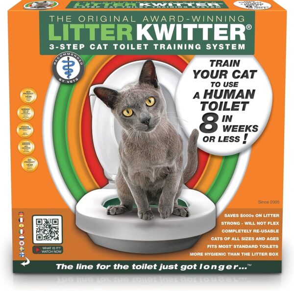 Cat Toilet Training System By Litter Kwitter - Teach Your Cat to Use the Toilet - With Instructional DVD - Image 2