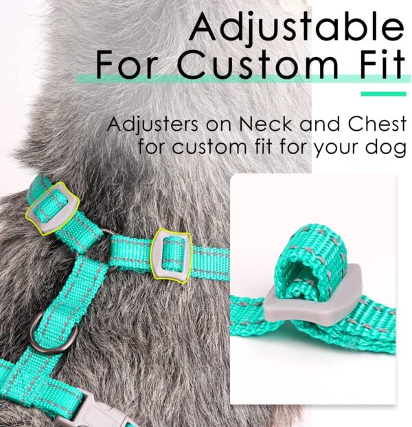 ThinkPet Reflective Breathable Soft Air Mesh No Pull Puppy Choke Free Over Head Vest Harness for Puppy Small Medium Dogs and Cats Teal Small - Image 5