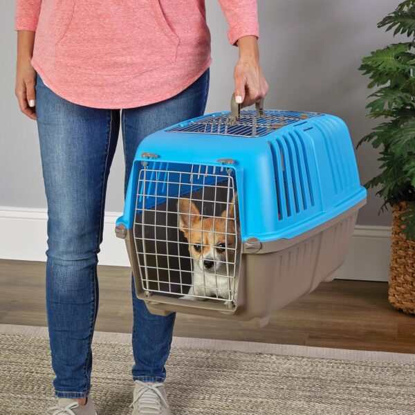 MidWest Homes for Pets Spree Travel Pet Carrier, Dog Carrier Features Easy Assembly and Not The Tedious Nut & Bolt Assembly of Competitors, Ideal for Small Dogs & Cats, Blue, 24-Inch, Top Door - Image 3