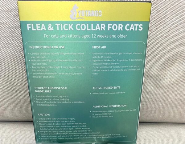 4 Pack Flea Collar for Cats, 32 Months Cat Flea Collars, Adjustable Flea and Tick Prevention for Cats, WaterProof Flea and Tick Collar Cats -Black - Image 9