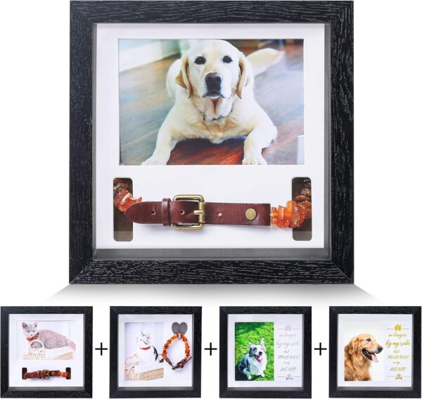 KCRasan Pet Picture Frame Memorial - Dog Memorial Sentiment Frame for Loss of Dog Gifts - Pet Collar Frame Remembrance Sympathy Dog or Cat Tribute Keepsake