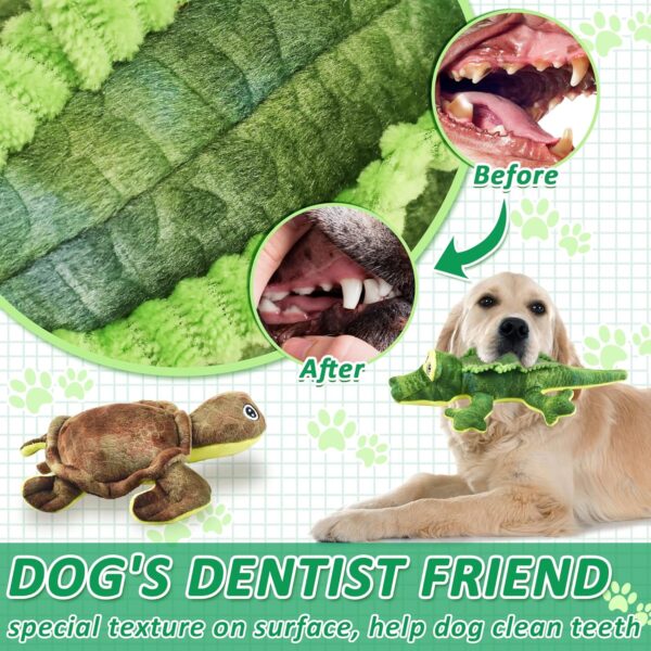 Stuffed Animal Dog Toys, 5 Pack Tough Squeaky Dog Toys, Plush Toys Assortment, Great Value Dog Toys Bundle, Woodland Series Dog Chew Toys for Large Medium and Small Dogs Puppy Pet Toys - Image 3