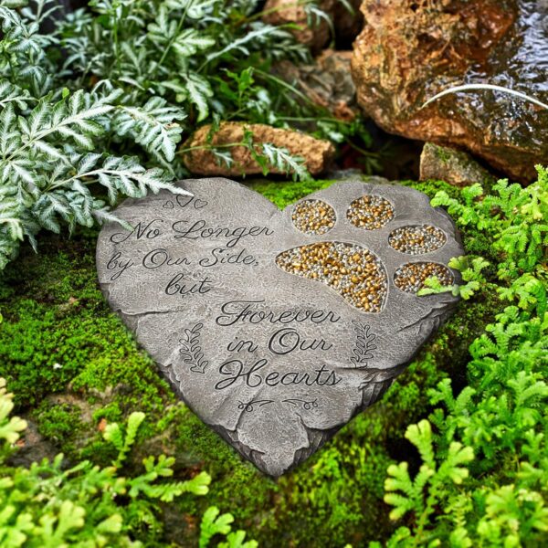 OBSI Dog Memorial Gifts for Loss of Dog Sympathy Gift - Rainbow Bridge Dog Memorial Stone for Remembrance Dog Passing Away Sympathy Gifts - Thoughtful Pet Loss Gifts - Gray - Image 3