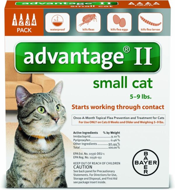 Advantage Flea Control for Cats 1-9 lbs 4 Month Supply