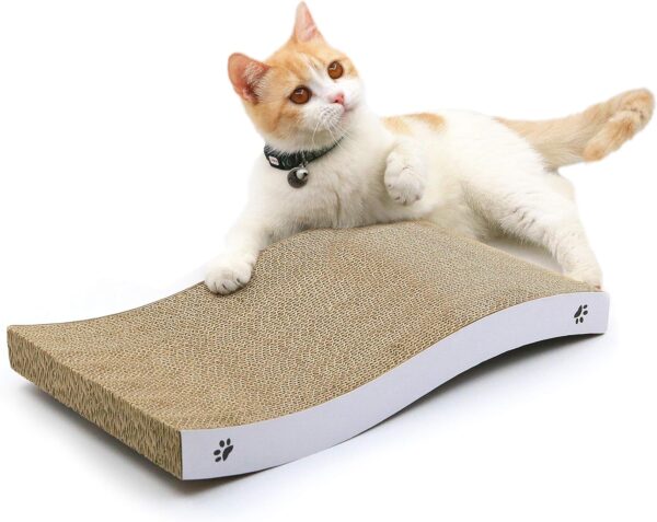 Cat Scratcher Cardboard Cat Scratch Pad with Premium Scratch Textures Design Durable Cat Scratching Pad Reversible