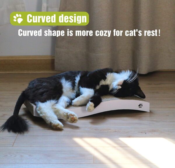 Cat Scratcher Cardboard Cat Scratch Pad with Premium Scratch Textures Design Durable Cat Scratching Pad Reversible - Image 6