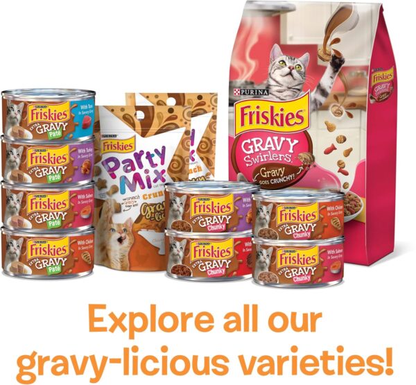 Purina Friskies Gravy Wet Cat Food Variety Pack, Extra Gravy Chunky - (Pack of 24) 5.5 oz. Cans - Image 8