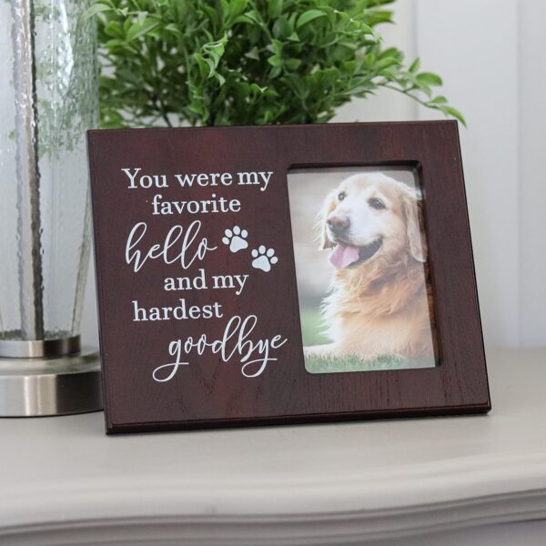 Elegant Signs Dog Memorial Gifts - Remembrance Picture Frame You were My Favorite Hello and My Hardest Goodbye - Sympathy for Loss of Dog - Image 4