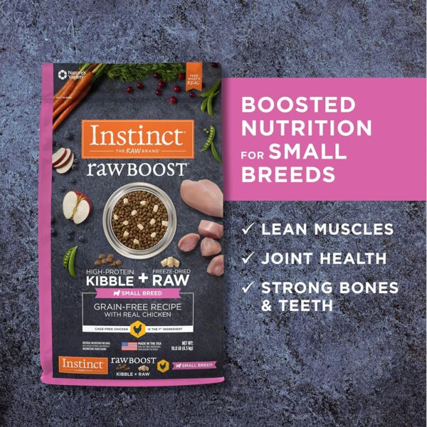 Instinct Raw Boost Small Breed Grain Free Recipe with Real Chicken Natural Dry Dog Food, Bag, 10 Pound (Pack of 1) - Image 6