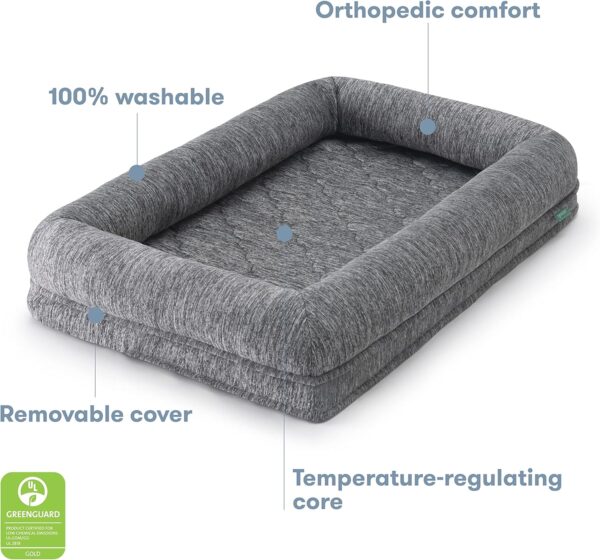 Newton Orthopedic Pet Bed - Washable Dog Bed for Medium Dogs, Puppy Bed, Crate Bed, with Removable & Breathable Dog Bed Cover, Comfy & Durable Dog Bed for Small to Large Dogs, Dog Essentials, Medium - Image 3