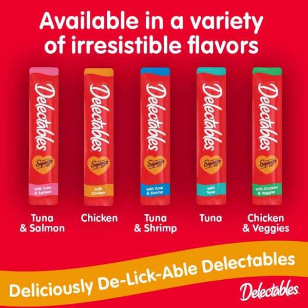 Hartz Delectables Squeeze Up Variety Packs Interactive Lickable Wet Cat Treats, 54 Count - Image 9