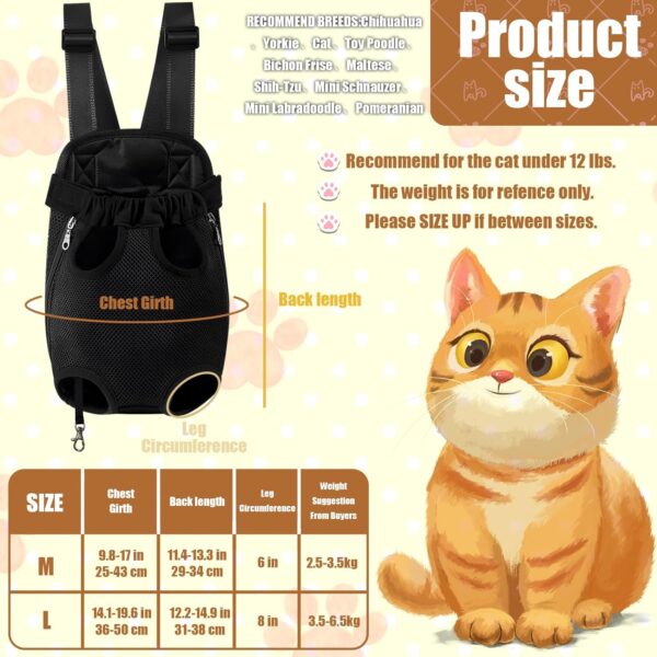 Pet Dog Carrier Backpack Adjustable Dog Front Carrier, Dog Hiking Backpack, Front Facing Dog Carrier, Dog Hiking Backpack, Puppy Backpack, Cat Front Carrier Chest - Image 2