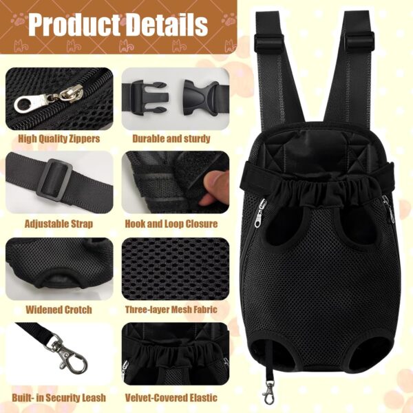 Pet Dog Carrier Backpack Adjustable Dog Front Carrier, Dog Hiking Backpack, Front Facing Dog Carrier, Dog Hiking Backpack, Puppy Backpack, Cat Front Carrier Chest - Image 3