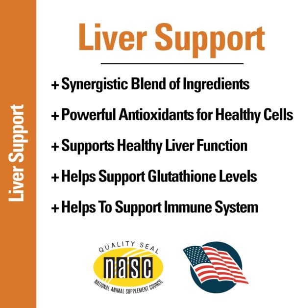 Vet Classics Liver Support Pet Health Supplement for Dogs, Cats – Liver Functions – B-Vitamins, Glutathione, Milk Thistle – Soft Tablets, Chews – 60 Chewable Tablets - Image 4