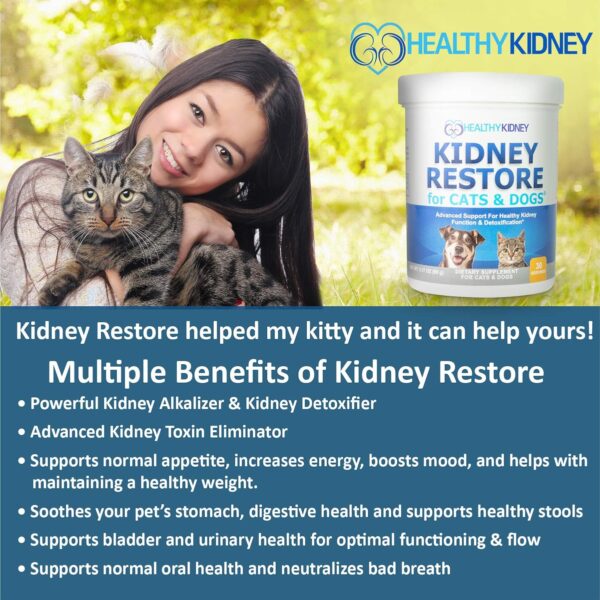 Kidney Restore Cats & Dogs Unflavored for Supporting Normal Kidney Function, Creatinine, Pet Renal Kidney Health Supplement Felines Canines - Image 7