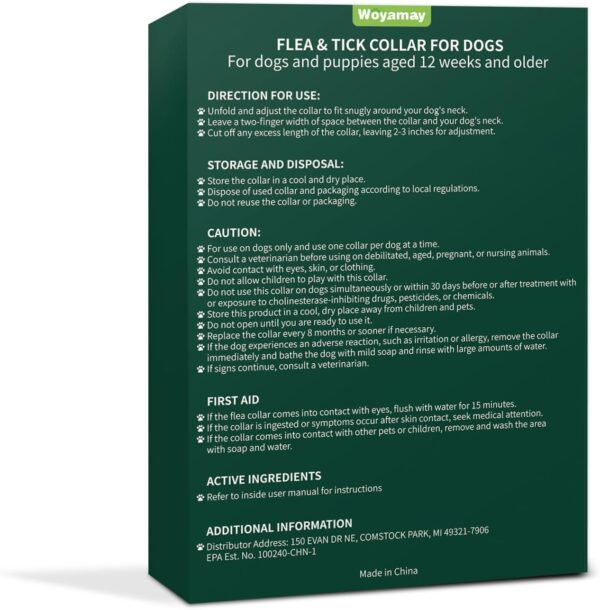 4 Pack Flea Collar for Dogs, Dog Flea Collar, Adjustable Flea and Tick Collar for Dogs, 8 Months Dog Flea and Tick Treatment, Waterproof Dog Flea and Tick Collar, Dog Flea and Tick Collar - Image 4