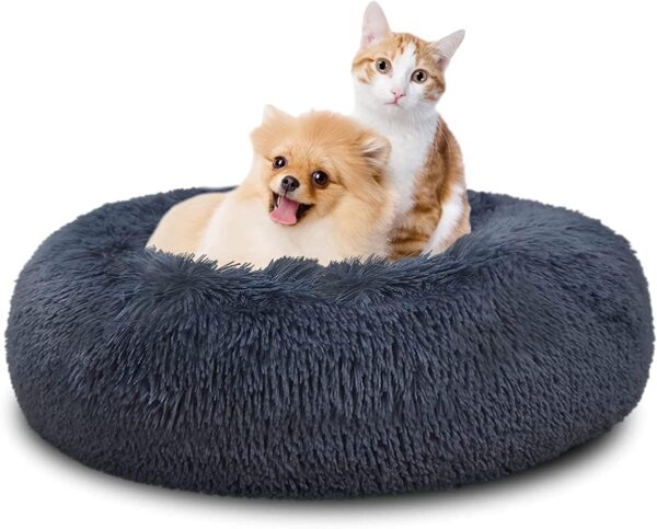 SAVFOX Plush Calming Dog Beds, Donut Dog Bed for Small Dogs, Medium, Large & X-Large, Comfy Cuddler Dog Bed and Cat Bed in Faux Fur, Washable Dog Bed, Multiple Sizes XS-XXL - Image 7