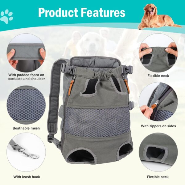 Pet Dog Cat Carrier Backpack Outdoor Travel Lightweight Dog Soft Mesh Breathable Carrying Bag for Puppy Chihuahua Cats - Image 3