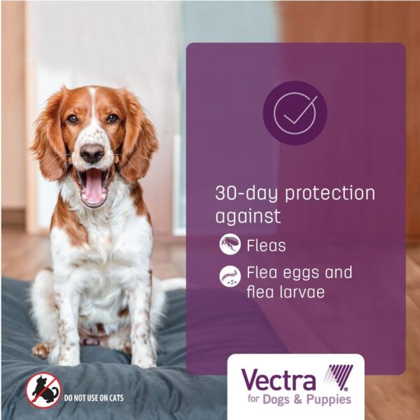 Vectra® for Dogs & Puppies Flea Treatment & Prevention for Medium Dogs (21-55 lbs.) 3-month supply - Image 5