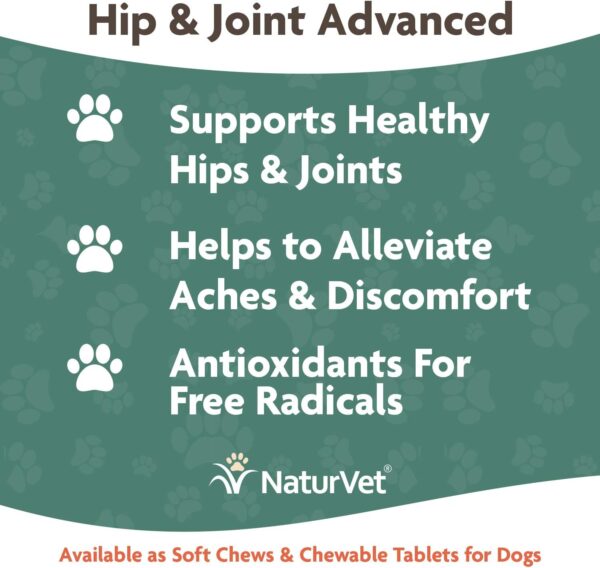 NaturVet – Senior Wellness Hip & Joint Advanced Plus Omegas | Help Support Your Pet’s Healthy Hip & Joint Function | Supports Joints, Cartilage & Connective Tissues | 90 Time Release Tablets - Image 4