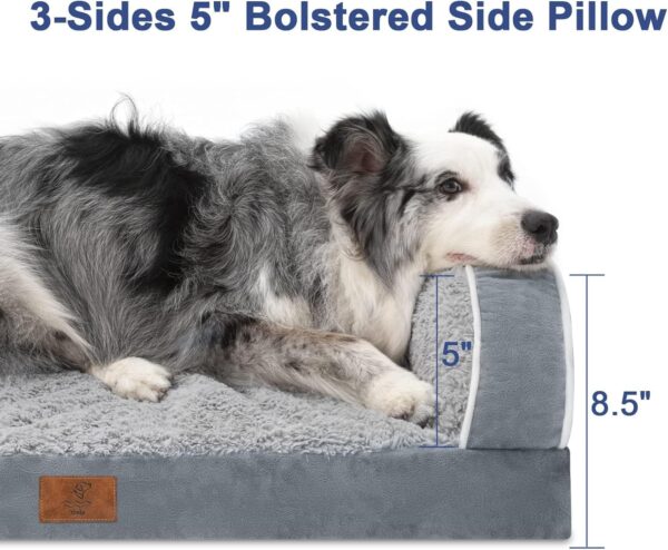 Large Dog Bed, Waterproof, Removable Cover, Orthopedic Foam, Non-Slip Bottom, Washable, 36 x 27 x 8 Inch - Image 3